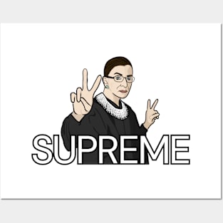 Historic Figure: Ruth Bader Ginsburg "SUPREME" Posters and Art